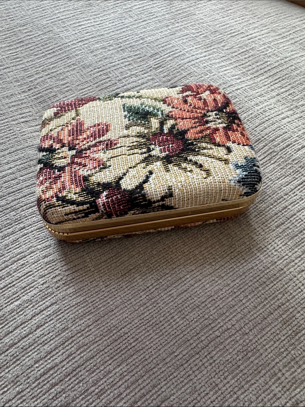 Floral Vintage Tapestry Jewelry Box